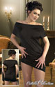 Raffminikleid schwarz XS
