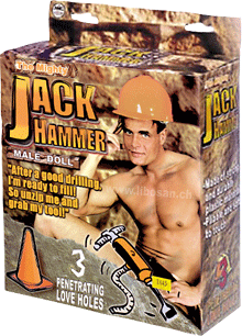 Sex-Puppe männlich, Jack Hammer mit vibr. Penis