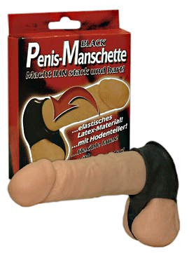 Manchette à pénis en latex noir