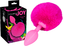 Analplug Colorful Joy Bunny Tail mit Häschenschwanz