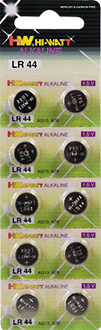 Knopfzellbatterien 10er Blister LR44